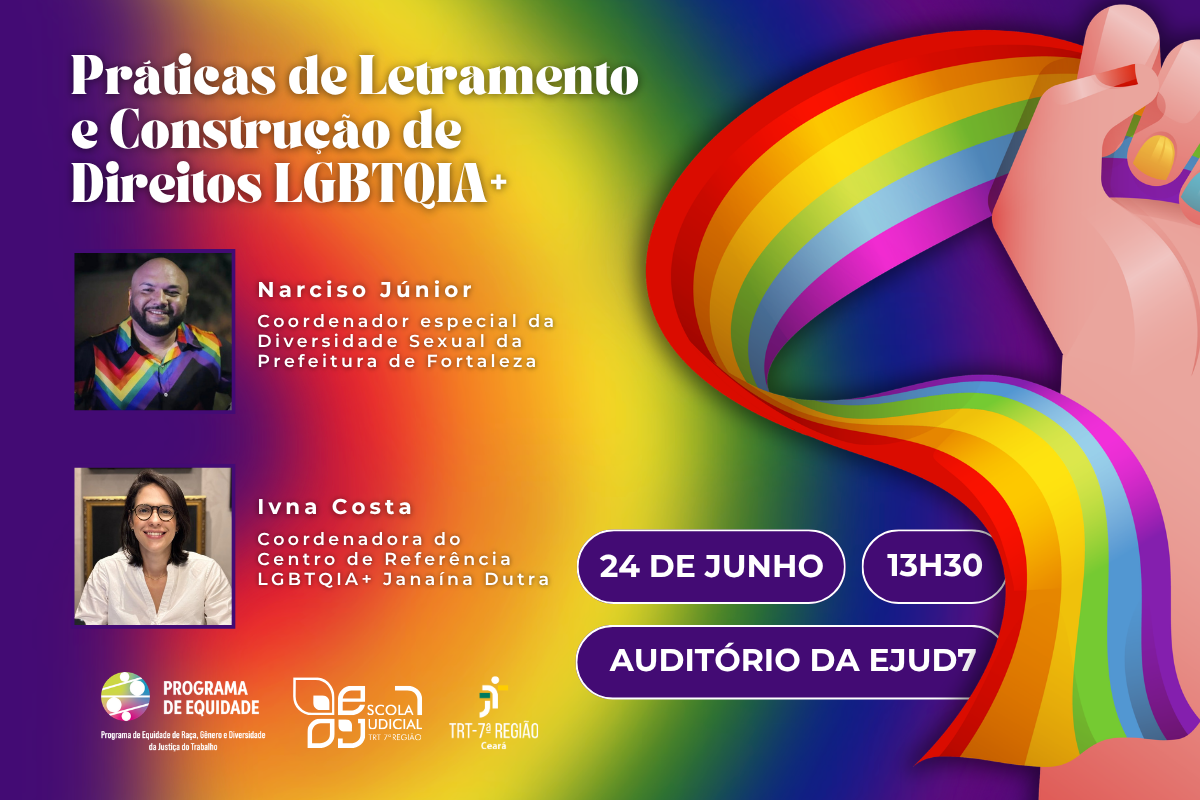 Palestra Práticas de Letramento e Construção de Direitos LGBTQIA+ ocorre nesta quarta (24)